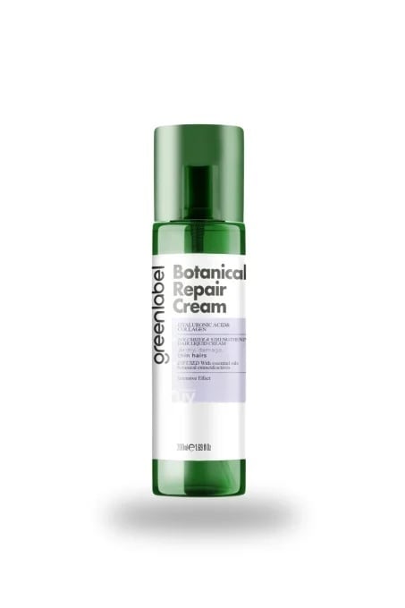 Balsam de păr Greenlabel lichid cu protecție UV – reparator și volumizant cu colagen și acid hialuronic, 200 ml