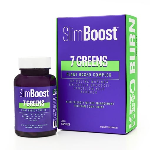 Capsule ( pastile ) pentru slabit Slim boost 7 Greens, 30 comprimate.