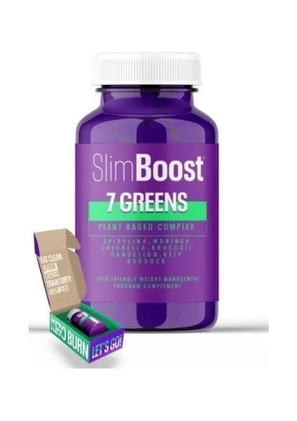 Capsule pentru slabit Slim boost 7 Greens, 30 comprimate.