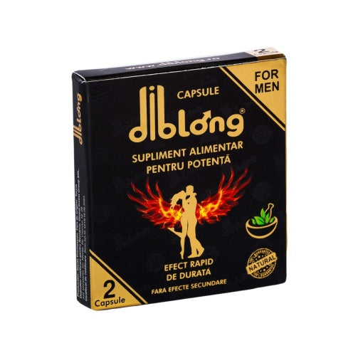 Capsule premium DIBLONG, pentru potenta, erectie, impotriva ejacularii, 100% natural, efect rapid si de lunga durata, 1 cutie x 2 buc