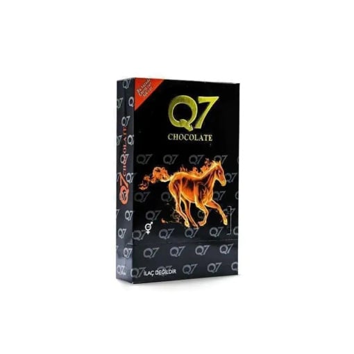 Ciocolata cu efect afrodisiac Q7 Chocolate, poate ajuta la stimularea libidoului in cuplu, 1 cutie x 12 buc