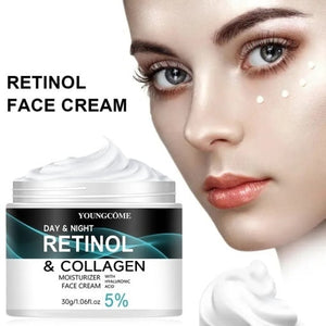 Cremă cu Retinol YOUNGCOME – Îmbunătățește Elasticitatea și Strălucirea Pielii, Hrănește și Menține Hidratarea, Pentru o Textură a Pielii Îmbunătățită