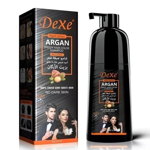 Dexe Argan Sampon Pigment colorant fără amoniac Negru 420ml