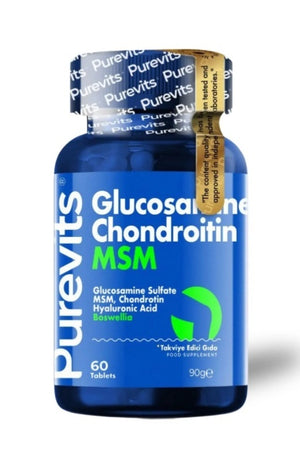 Glucosamine – Chondroitin – MSM – Boswellia – Acid Hialuronic – 60 Tablete Purevits