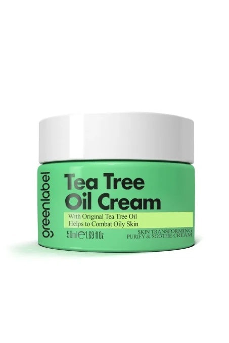Greenlabel Crema de Ingrijire a Pielii cu Ulei de Arbore de Ceai, Anti-Acnee si Anti-Pete, 50 ml.