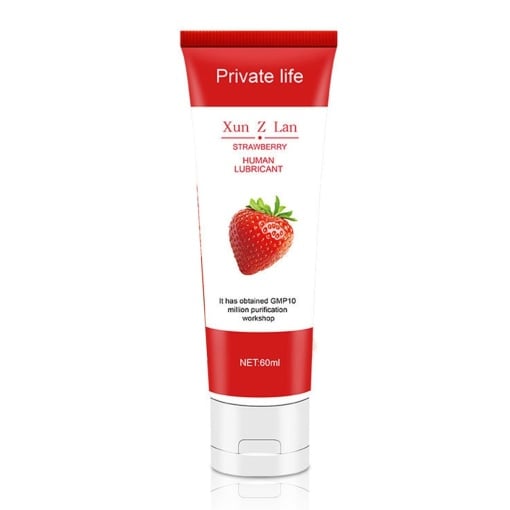 Lubrifiant pe bază de apă cu aromă de capsuni – Gel pentru întârzierea ejaculării și prelungirea actului sexual 60 ml