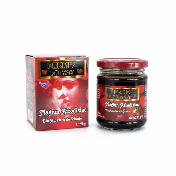 Magiun afrodisiac turcesc Pekmez Dunyasi: O combinație naturală pentru vitalitate și echilibru, 100% natural, 230g