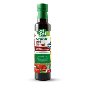 Oțet de Măceșe fermentat natural 500 ml, fabricat cu fructe de păducel organice