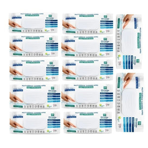 Pachet promo: 12 x Servetele umede multisuprafete cu bicarbonat, 100 bucati, Deep Fresh