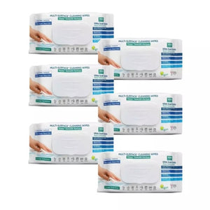 Pachet Promo :5 x Servetele umede multisuprafete cu bicarbonat, 100 bucati, Deep Fresh + 1 cadou