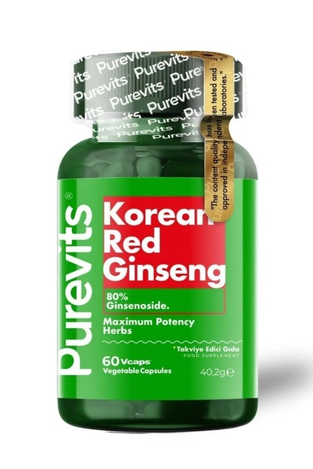 PUREVITS KOREAN RED GINSENG 500 mg – 60 Capsule Vegane