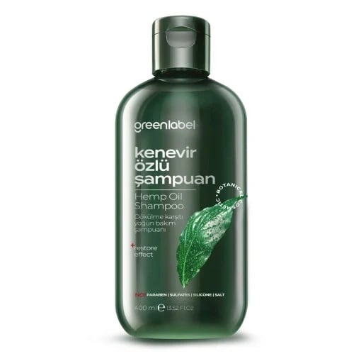 Sampon Anti-matreata, Anti Cadere cu Extract de Canepa, Aloe Vera fara sare, fara sulfati, 400 ml greenlabel