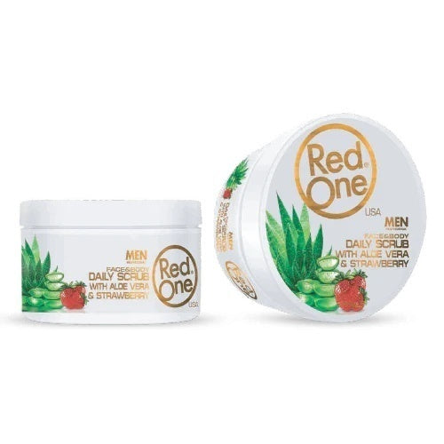 Scrub pentru fata si corp Strawberry & Aloe Vera RedOne 400ml