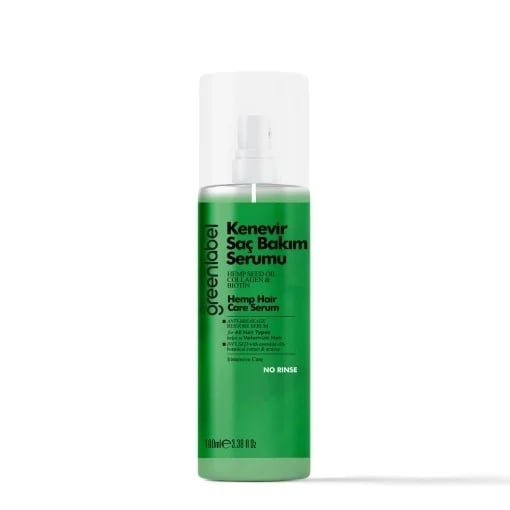 Ser fără clătire Greenlabel cu ulei de semințe de cânepă, keratină și colagen – 100 ml