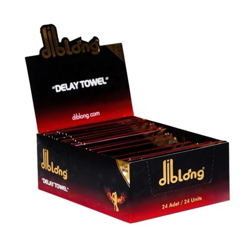 Servetele premium DIBLONG Delay Towel, pot contribui la întârzierea ejaculării și la prelungirea actului sexual, 1 cutie x 24 buc