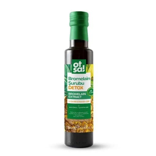 Sirop detoxifiant cu bromelaină ,Extract de ananas ,L-Carnitină si Vitamina C-350g