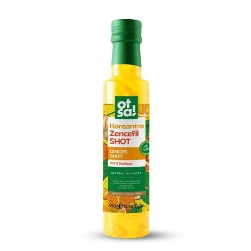 Suc din Amestec natural cu ghimbir, portocală, lămâie, miere, vitamina C si turmeric 350g