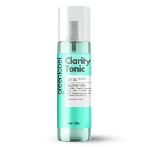 Toner Greenlabel Clarity Tonic 5% Acid Glicolic (AHA) – exfoliant purifiant și minimizare pori, 200 ml